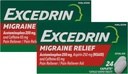 Excedrin Migraine Pain Reliever Caplets 24 ea (paket z 2)