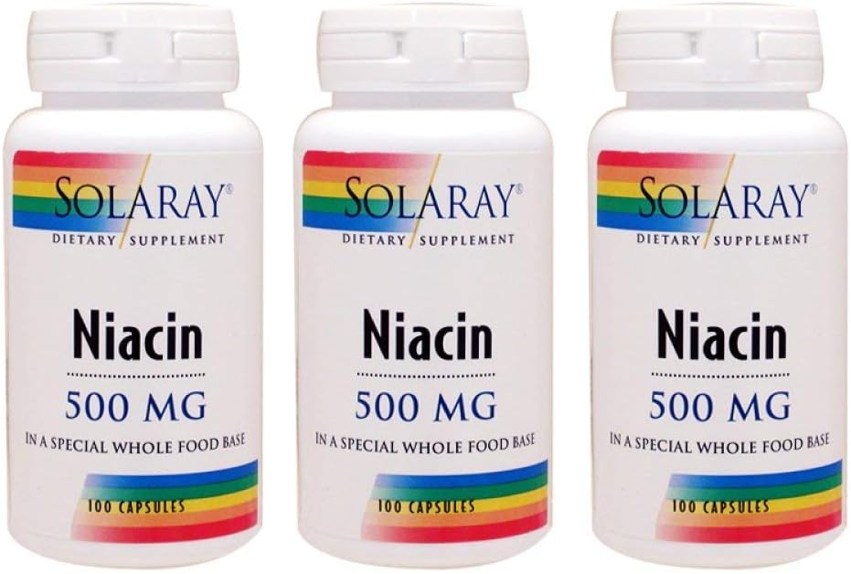 Niacin 500mg Solaray 100 VegCaps (3 pakiranja)