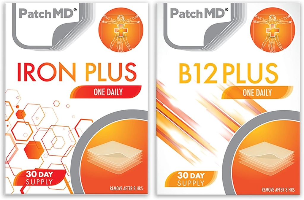 Železo Plus & B12 Plus Topical Patch paket - 30 dni dobave