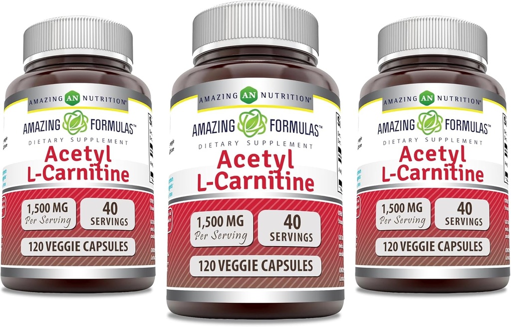 Osupljive formule Acetil L-Carnitine 1500 Mg na serviranje vegetarijanske kapsule dodatek 