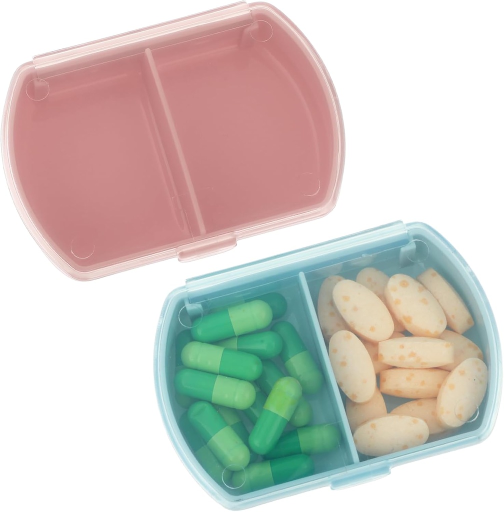 Organizator tablete Sibba Box Primer 2 PCS vodoodporna potovalna zdravila Container Purse Essentials Small Cute Fish Oil Imetnik dodatkov Mini Pillbox Dispenser Opomnik Prenosni žepni pribor