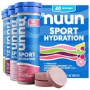 Nuun Sport Electrolyte tablete za proaktivno hidracijo, mešane arome, 4 paketi (40 strežb)