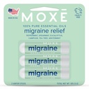 MOXE Migraine Relief Nasal inhalers, Eterična olja za glavobole in tension Relief, Prenosna aromaterapija, Enostavno za uporabo, Pure & Nerazredčena, Peppermint, Spearmint, Eucalyptus, Tea Tree, ZDA Made, 3 Pack