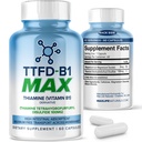 TTFD Tiamin B1 dodatek 60Capsules Made in USA- Thiamine TTFD Vitamin B1 MAX, visokopotezni dodatek za energijo in fokus, podpira zdravo živec funkcijo in splošno wellness MaxLife Naturals