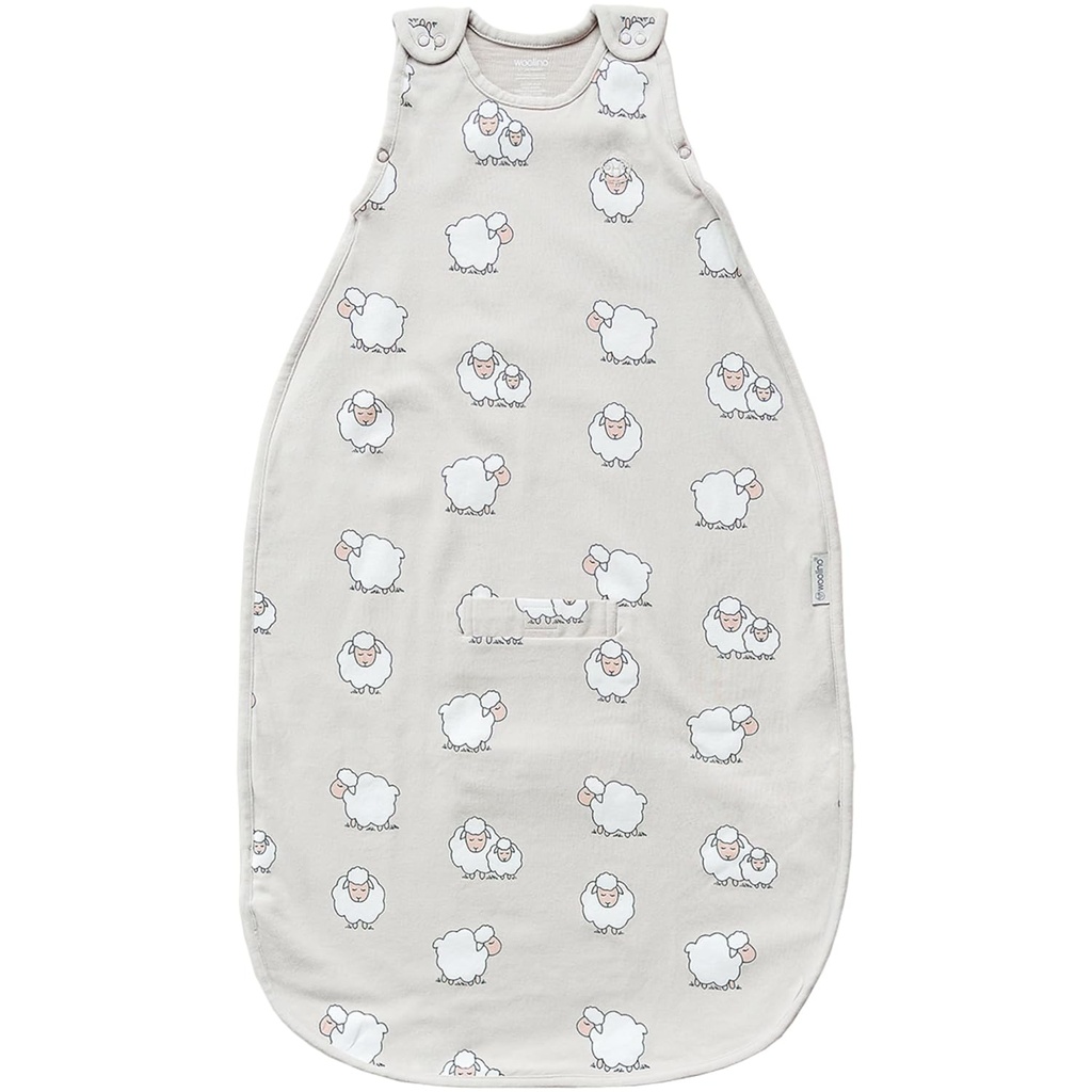 Volino 4 Sezona spanja Sack - Ultimate Merino Wool in Organic Cotton Sleep Bag - Dvo-Way Zipper nastavljiva univerzalna velikost spanja vrečka za dojenčke (2-24 mesecev) - Ovce