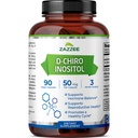 Zazzee D-Chiro-Inositol, 50 mg na kapsulo, 90 veganskih kapsul, idealno odmerjanje za 40:1 razmerje z Myo-Inositolom, 3-mesečna oskrba, 100% vegetarijanska, ne-GMO