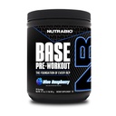 NutraBio Base Pre-World Powder 200mg Kofein, Trajna energija, Fokus, Vzdržljivost, Črpalka, Brez sladkorja, Čisto Preworkout za moške in ženske - Beta Alanin, L-Tirozin, 30 Serving - Modra malina