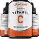 Liposomski vitamin C 2000mg Tekoči za odrasle, visoka absorpcija VIT C, povečanje vitamina C, imunski sistem in antioksidant podpora, 60ML (1 steklenica)