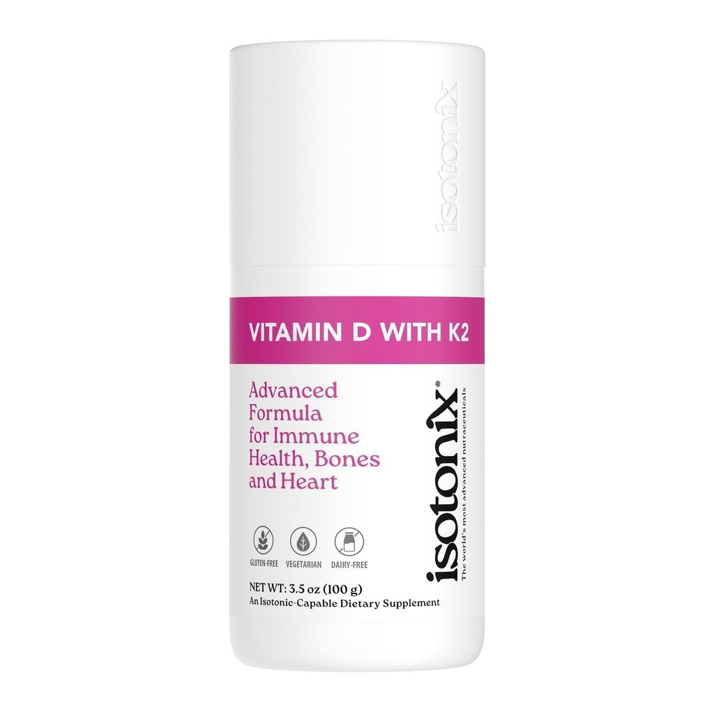 Izotonix Vitamin D s K2, spodbuja normalno mineralno gostoto kosti, spodbuja zdrave arterije, pomaga ohranjati zdravje kosti, podpira imuno zdravje, Market America (30 strežajev)
