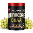 ALLMAX Nutrition AMINOCORE BCAA Powder, 8.18 Gram aminokislin, Intra and Post Workout Recovery Drink, Gluten Free, White Grape, 315 g