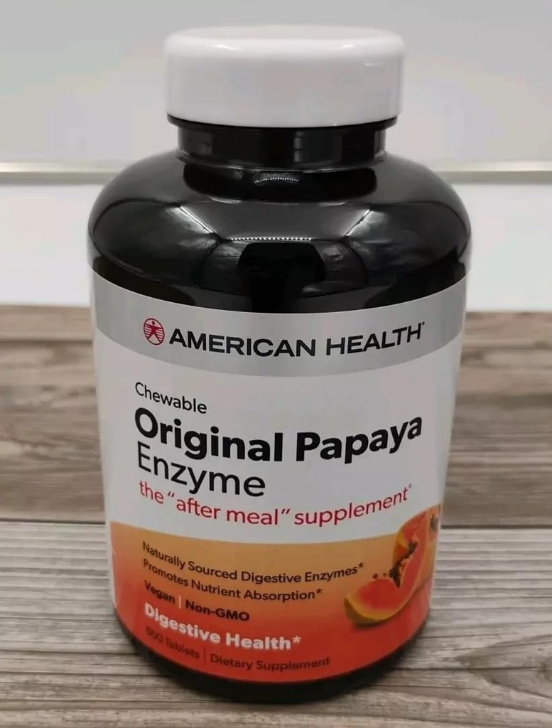 American Health, Super Papaya Enzyme Plus, 600 Count