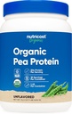 Nutricost Organic Pea Protein Powder (1 LB) Unflavored - Certified USDA Organic, Beljakovine iz rastlin, vegetarijansko prijazno, Gluten prost, ne-GMO