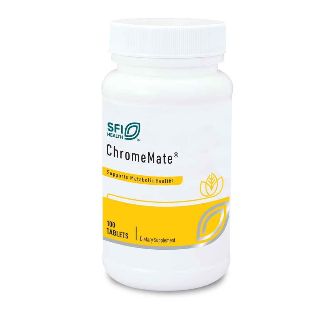 Klaire Labs SFI Health Chromemat - Chromemat Chromium Polinicotinat 200mcg dodatek - Biorazpoložljiva oblika kroma z Niacinom - hipoalergene (100 tablet)