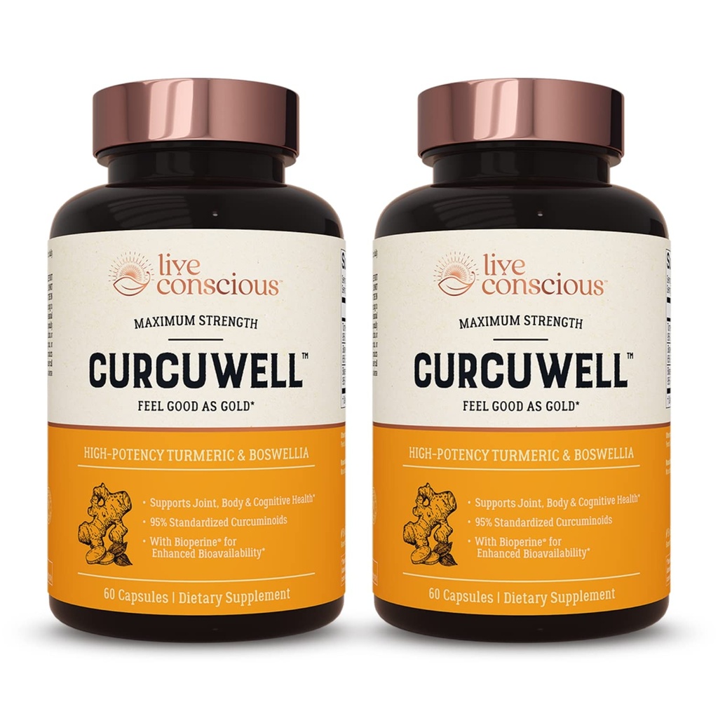 Live Conscious CurcuWell - Curcumin in Boswellia mešanica 