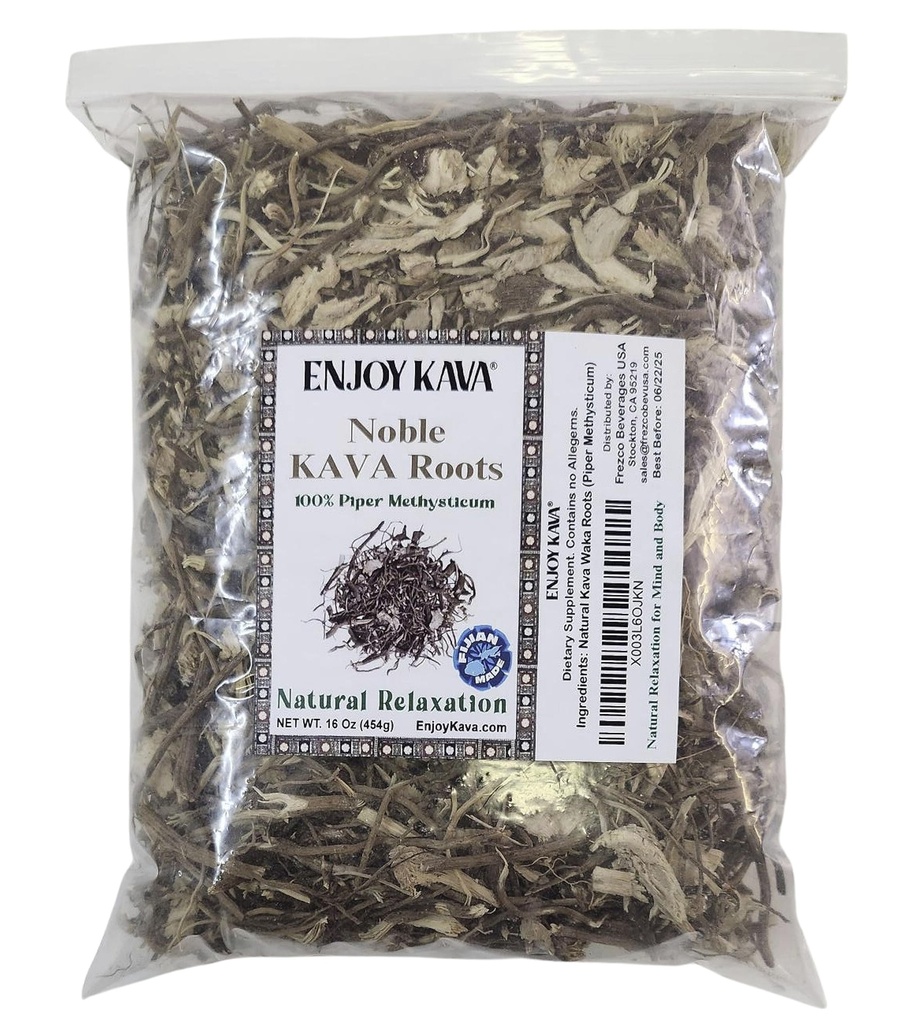 Verodostojni 100% Noble KAVA - Root Cut & Sifted (16 Oz vrečka) Uvožen iz FJI otokov