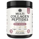 Več kolagenskih peptidov v prahu vrste I, II, III, V, X več kolagenskih beljakovin v prahu s hialuronsko kislino, biotin, vitamin C, za kožne nohte sklepov in Gut zdravje - Keto, Ne-GMO dodatek