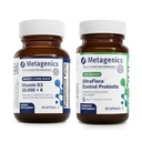 Metagenics Vitamin D3 10,000 + K (60 Softgels) & UltraFlora Control Probiotic (30 Servings) - Supports Bone & Heart Health - Aids Healthy Body Composition
