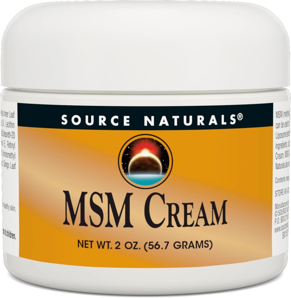 Vir Naturals MSM krema - Vsebuje vitamin E in Ginkgo - 2 oz