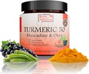 Reddy Naturals Ariana kurkuma 50 – organski kurkuma dodatek v prahu z muškatnim grozdjem in Okra – hitro raztapljanje, na rastlinah osnovana formula za dnevno dobro počutje – 30 Serving