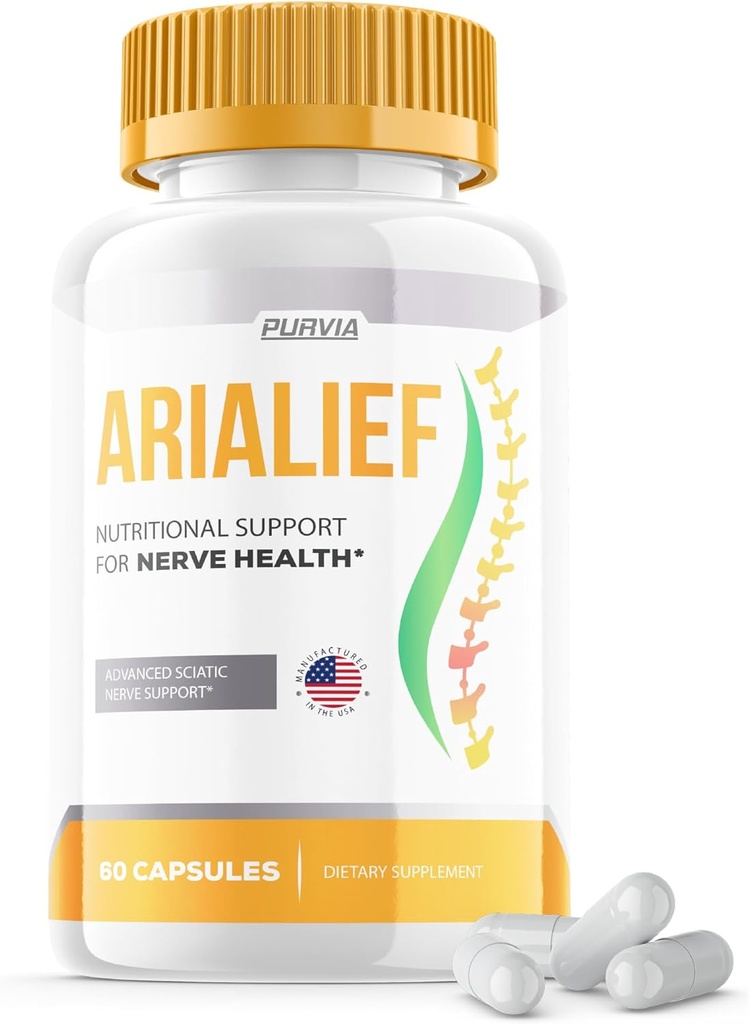 Arialief Kapsule Sciatica - Uradna Formula - Arialief Vitamin dodatek Napredna moč Formula, Arialief Kapsule Nutritivna podpora Največja moč Skupna wellness pregledi (60 kapsul)
