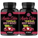 Jezni dodatki Apple Cider Vinegar + Beet Root Powder kapsule, Pure ACV Beetroot 1000mg na serviranje, Nitric Oxide Booster in Prebavno zdravje za moške in ženske 60ct, 2 Pack (120ct skupaj)