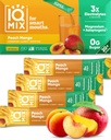 IQMIX Hidracija Elektrolitni prašek – 4-v-1 Formula za hidracijo, mentalno jasnost, razpoloženje in regeneracijo – mešanica brez sladkorja, keto, magnezijev L-treonat, levja griva – 20 Count Peach Mango