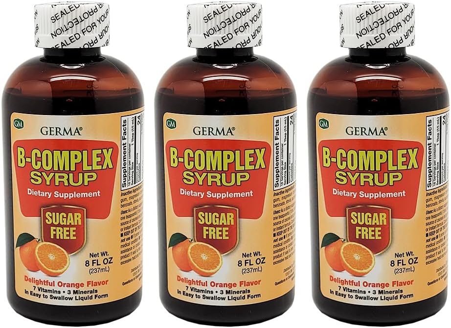 Germa B-Complex Syrup. Zdravje kosti, pomoč za rast in razvoj. Pakiranje po 3