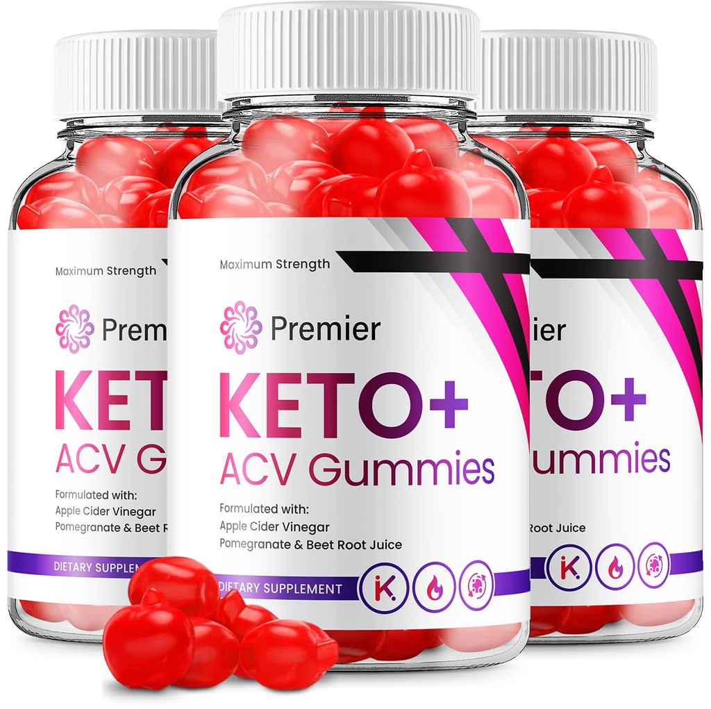 (3 paket) Premier Keto ACV Gummies - Napredna Formula Premiere Keto Plus ACV Gummies Apple Cider Vinegar Premier ACV Prehranska dopolnila Ocene Moški Ženske (180 Gummies)