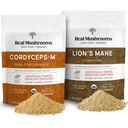Levi Mane (60g) in Cordyceps (60g) Ekstrakt gobe Powder Bunde - Gobe dodatek za kognicijo, energijo in vzdržljivost