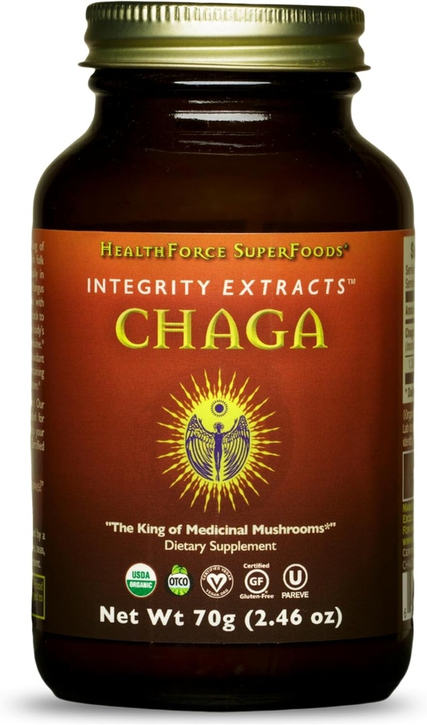 HealthForce SuperFoods Izvlečki integritete Chaga - prašek - 70 Grams