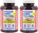Yerba Prima Psyllium Husks Fiber Veg Caps - 180 (paket z 2)