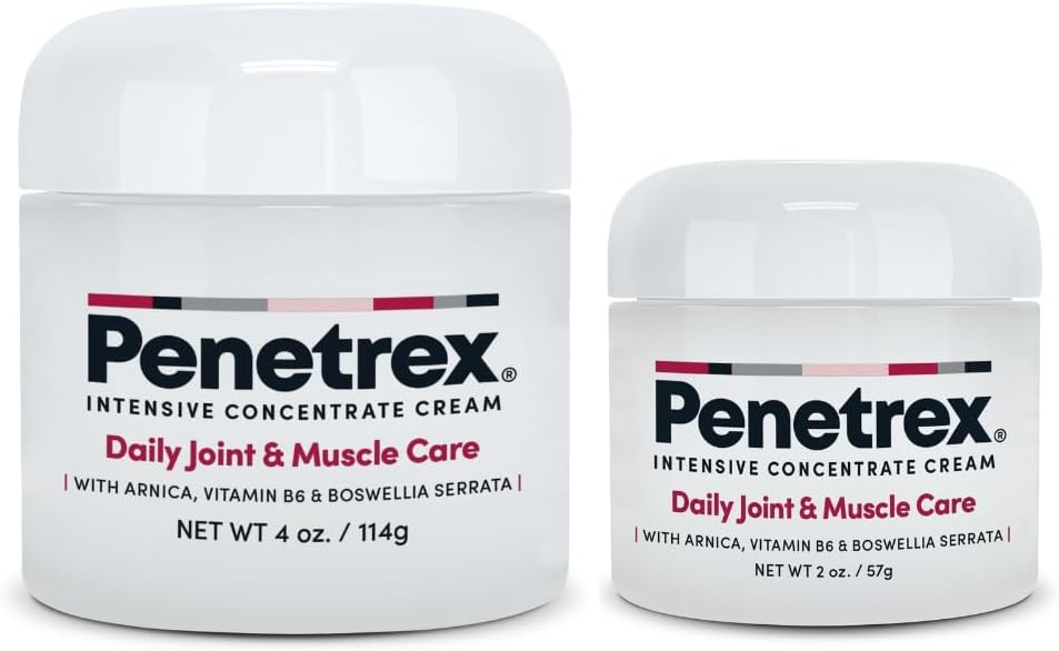 Penetrex Joint & Muscle Therapy Duo - Pomirjujoče olajšanje za hrbet, vrat, roke, noge in živci - Rub z Arnica, Vitamin B6 MSM & Boswellia - 2oz, 4oz