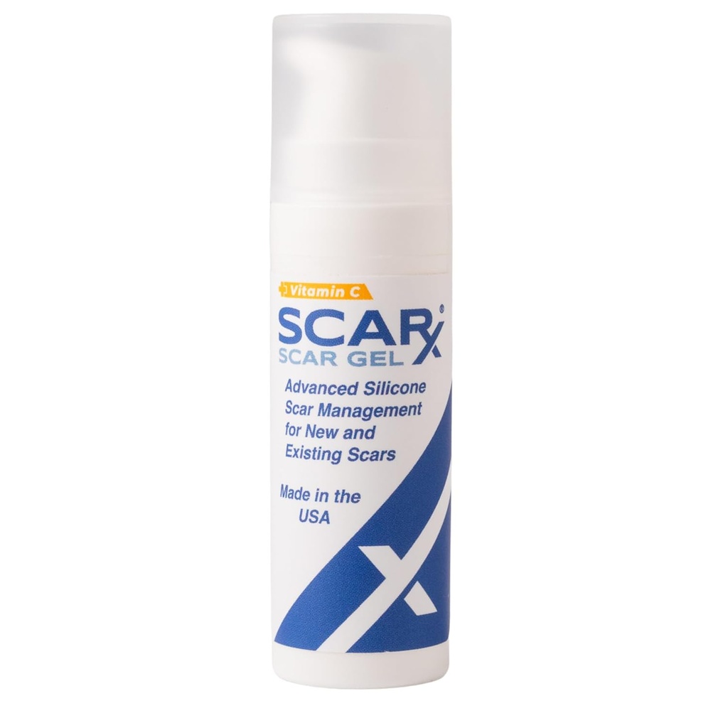 Scarx - Advanced Silikonski Scar Gel z vitaminom C - Scar zmanjšanje topikalno za hipertrofične brazgotine in Keloide po operaciji, opekline, poškodbe - Preprečiti nove brazgotine - Fade Old Scaring - 0,5oz (15g) Steklenica