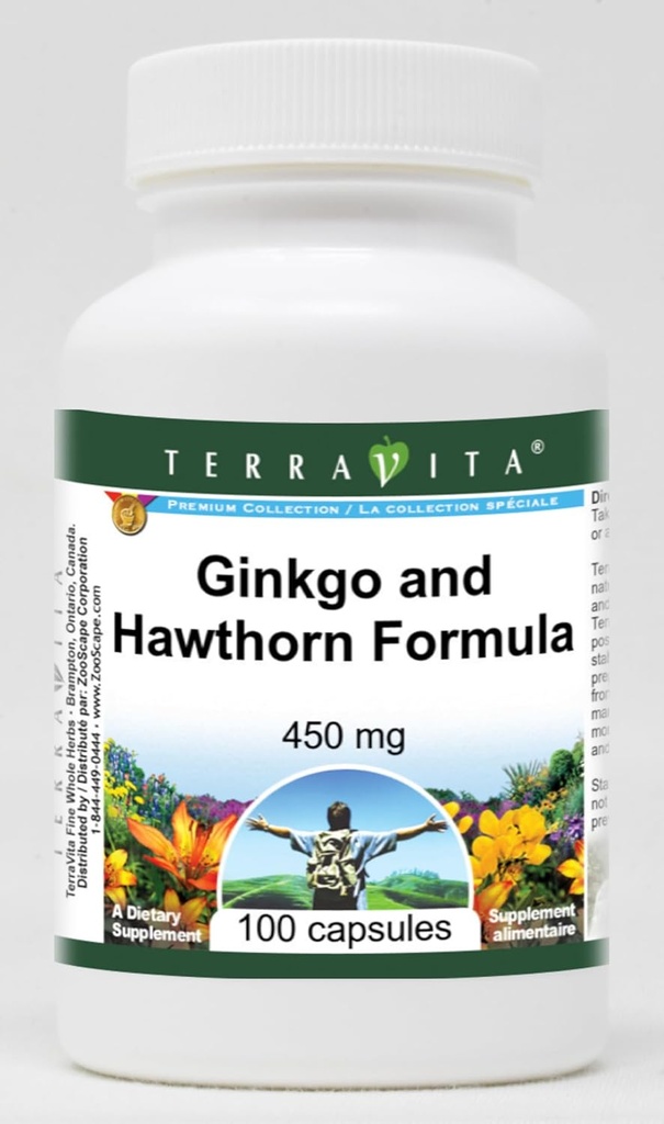 Ginkgo in Hawthorn Formula - 450 mg (100 kapsul, ZIN: 514013)