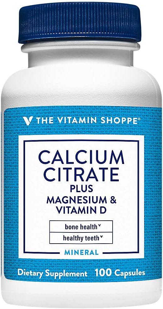 Kalcijev citrat+magnezij&vitamin D, multi-mineralni dodatek za zdravje kosti, vitamin D Aids Absorpcija, kalcij 999mg, magnezij 567mg, vitamin D 612i.e. na dnevni odmerek (100 kapsul) v trgovini z vitamini