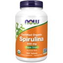 NOW Foods Supplements, Organic Spirulina 500 mg z vitamini, minerali in GLA (gama-linolenska kislina), 500 tablet