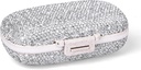 1Pack potovalne tablete Organizator, 8 Kompartmenti Prenosna tableta primeru, majhne tablete škatla za žepno zaporno Portable Medicine Vitamin Container (Sparkling Silver)