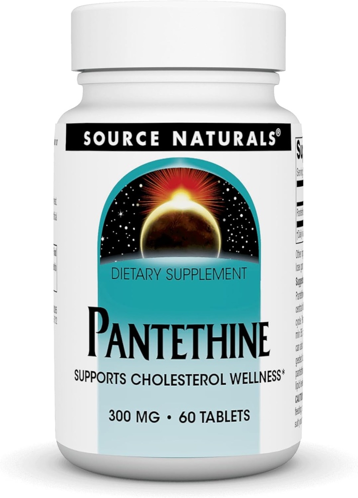 Vir Naturals Pantethine, Podpira Cholesterl Wellness*, 300 mg, 60 tablet