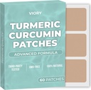 Kurkumin obliži (Pack of 60) - 100% naravni obliž za ženske in moške - z Biotin - podpora telesu - Izboljšana formula