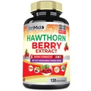 Hawthorn Berry Supplement Extract kapsule - 120 Veganske kapsule za 4 mesece - kombinirane korenine sladkorne pese, Ashwagandha, kurkumin in črni poper
