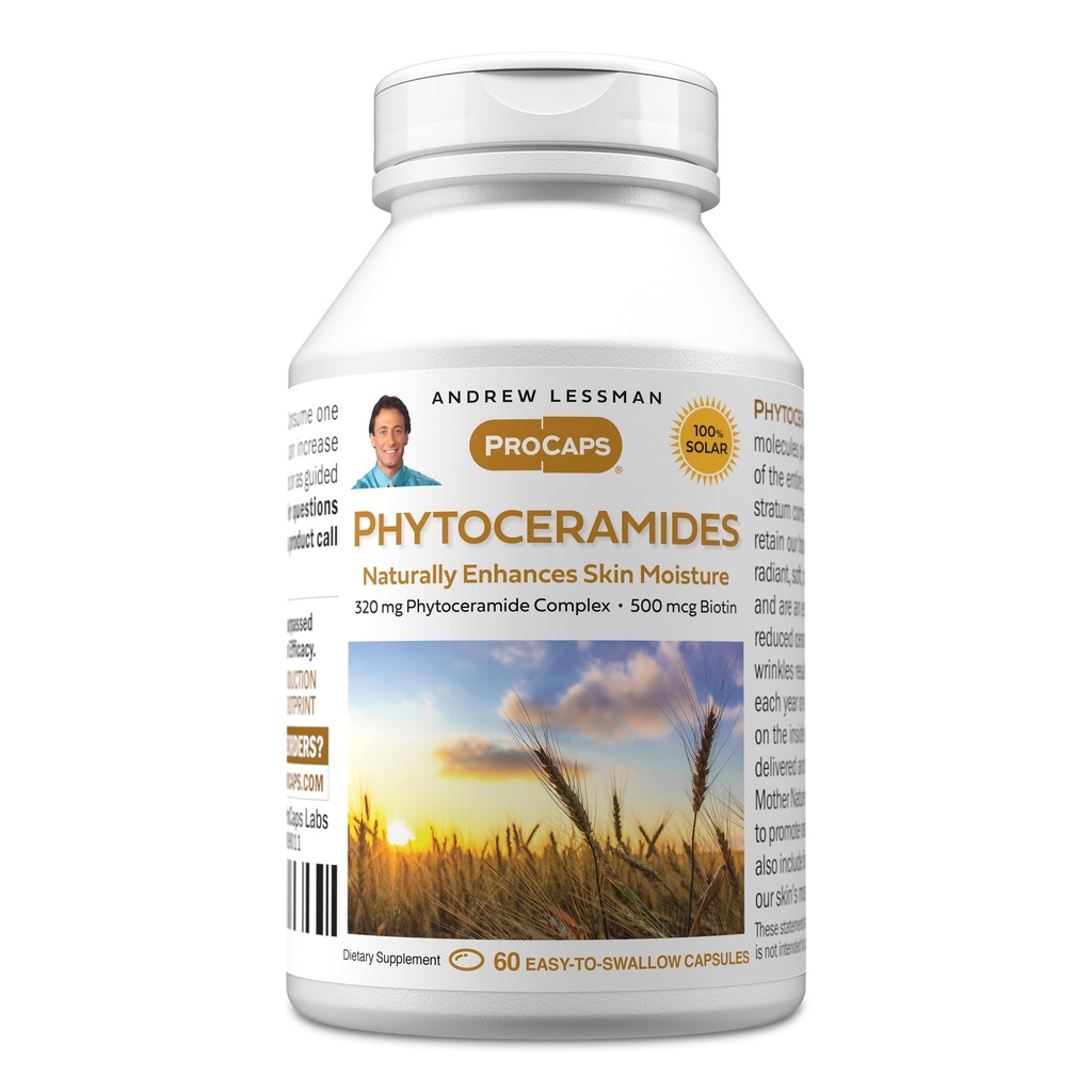 ANDREW LESSMAN Phytoceramids Biotin 60 Softgels - Skin je Vital Natural notranji vlažilec. Seveda izboljšuje mehko, gladko, Radiant kože. Brez dodatkov. Majhen, enostaven za požiranje softgels