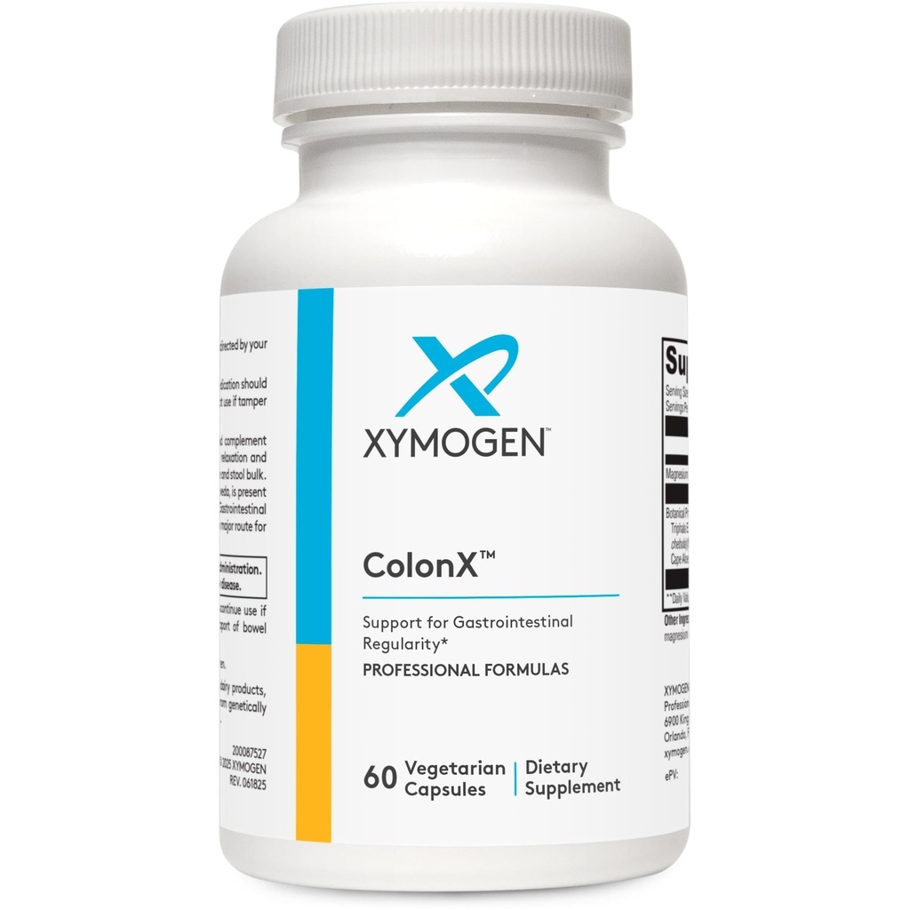 XYMOGEN ColonX - podpira gibalnost GI, Stool razsutem stanju, Prebava, Asimilacija in Izločanje - Trifala dodatek z magnezijevim citratom, Cape Aloe (60 kapsul)