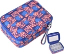 Organizator tablete Primer Travel Medicine Box 7 dan Vitamin dopolnilo Compact Dispenser v vrečki vrečka (ZDA zastava)