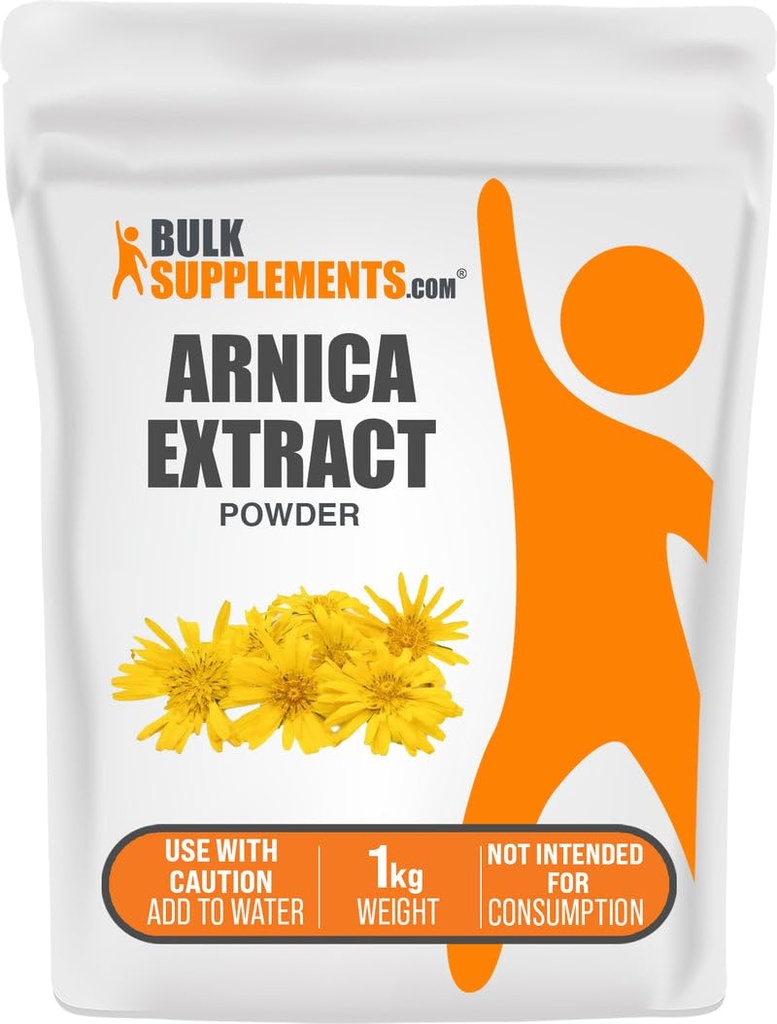 BulkSupplements.com Arnica Extract Powder - Zeliščni dodatek, iz posušene Arnica Cvetje, Servis Vary na uporabo, 1kg (2,2 lbs) (Pack of 1)