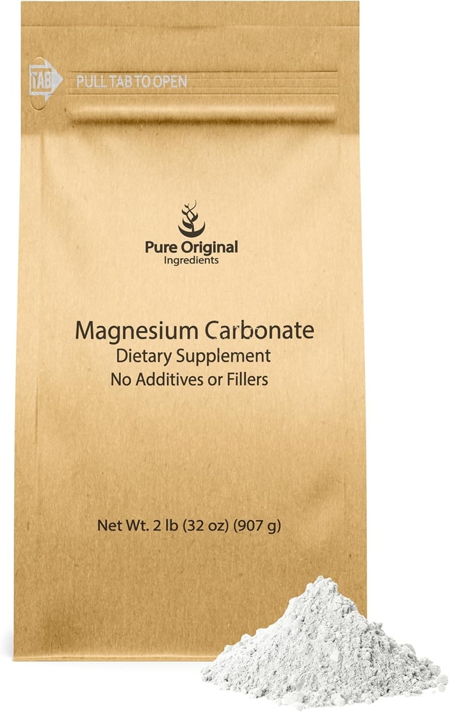 Čiste originalne sestavine Magnezijev karbonat, Magnezijev dodatek, Ne-GMO, Multi-Purpose (2 funt)