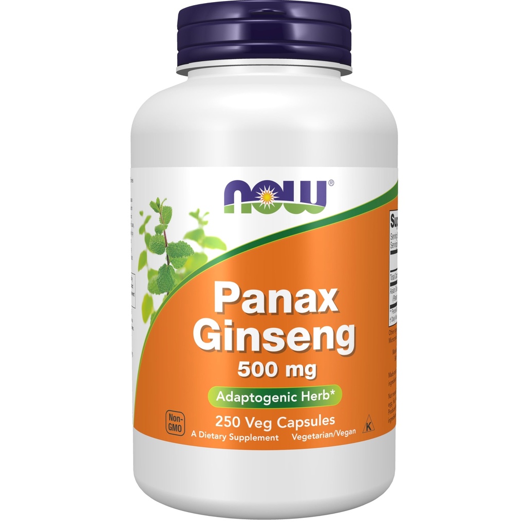 NOW Foods Supplements, Panax Ginseng (Root) 500 mg, Adaptogene Herb*, 250 Veg kapsule