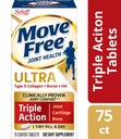 Premikanje prostega tipa II kolagen, Boron & HA Ultra Triple Action Tablete, Gibanje brezplačno (75 Število v steklenici) 1 ea (Pack of 3)