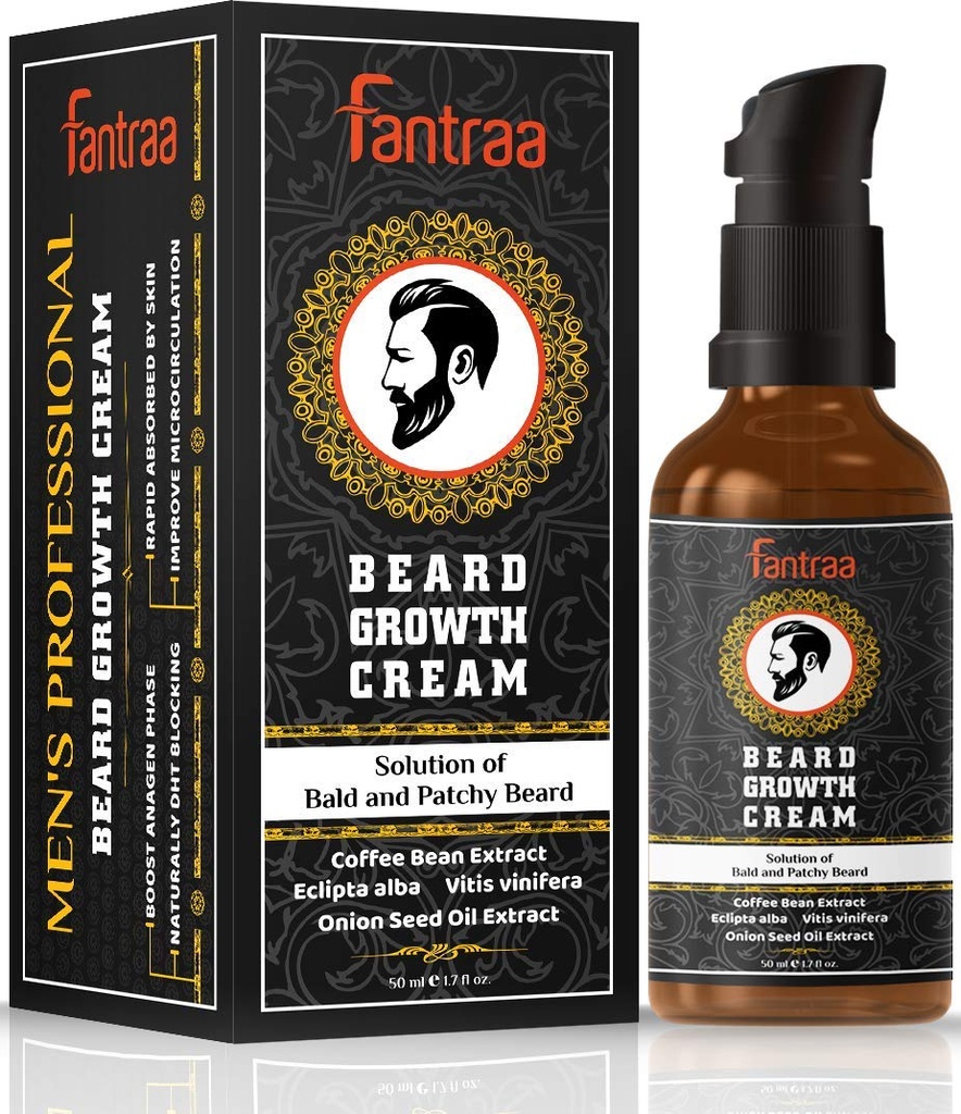 Beard rastna krema - 50 ml - Več Beard rast s kavo fižol in čebula ekstrakt- 100% naravno 