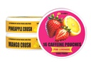 LyvWel 56mg Kofeinske energetske vrečke – rožnata limonada, Ananasov zdrob, Mango Crush – Fruity Clean Energy & Focus Boost z Guarana – 3-pak vzorčevalnik (48 Total Pouches)