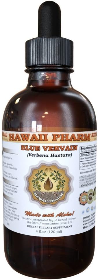 Blue Vervain Liquid Extract, Organic Blue Vervain (Verbena Hastata) Tinktura 4 oz